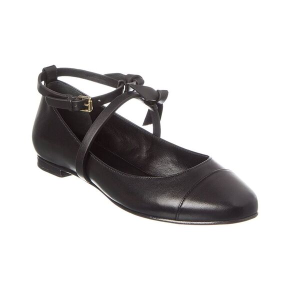 Alexandre Birman Slim Clarita Leather Ballet Flat Black